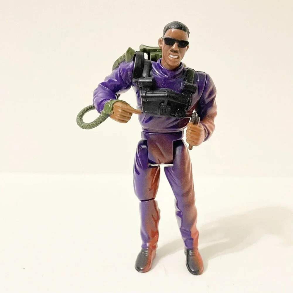 Vtg 1996 Men In Black Flame Blasting Jay Loose Action Figure Galoob